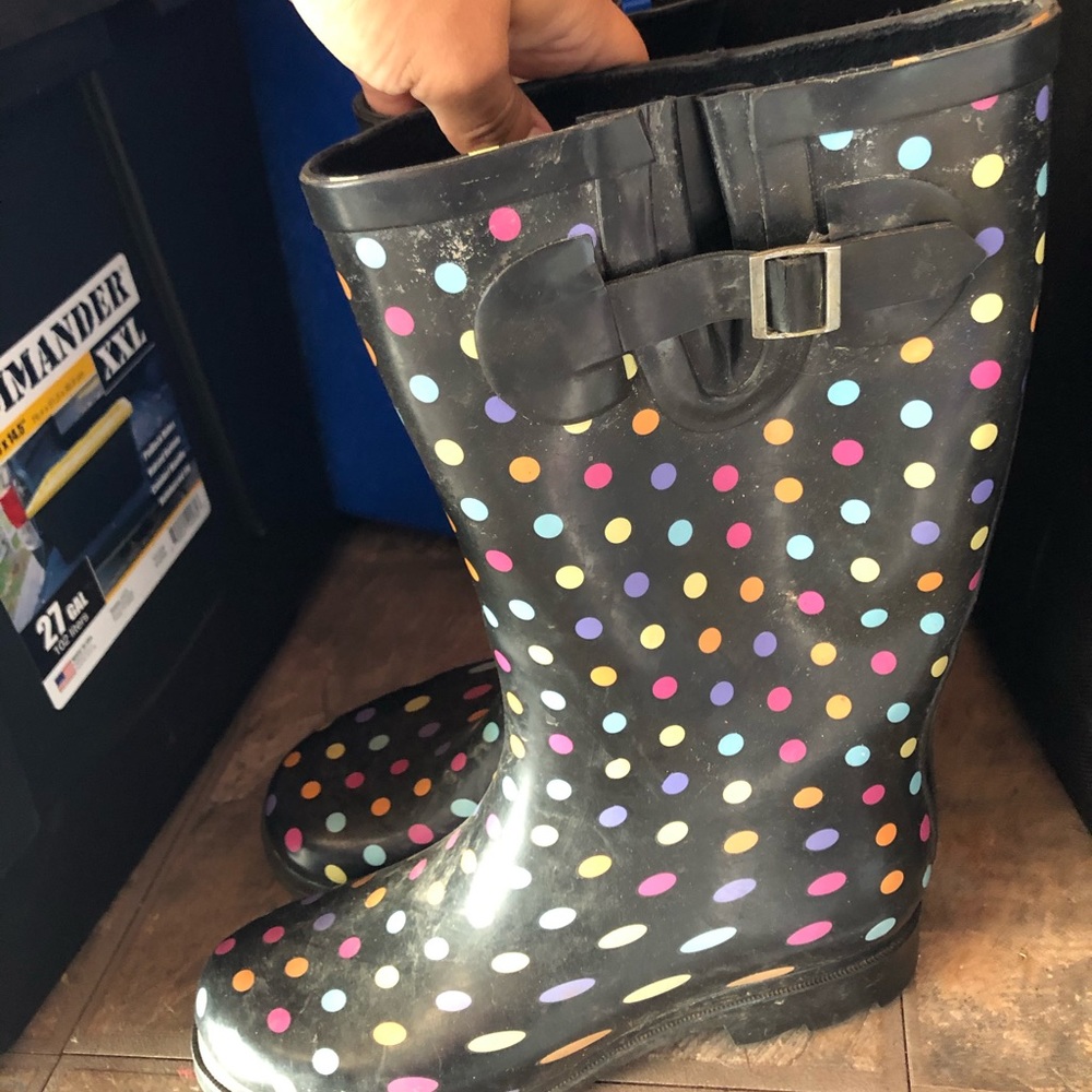 Polka Dot Rain Boots